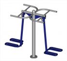 Render isometric view of Double Ski Trainer