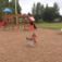 Klatre-båsen - Legetårn med rutsjebane, klatrevæg og gyngehest på legeplads