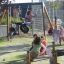 Kids plays on Double Tyre Swing