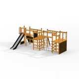 Romping Corner Natur – Klatrestativ med rutsjebane