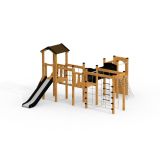 Romping Cottage – Legetårn med tunnel og rutsjebane