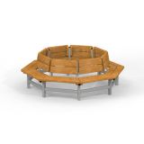 Udendørs bænk rundt om træet