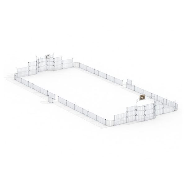 Stor udendørs multi-sportarena Sport Arena 14x31 m med sikkerhedshegn.