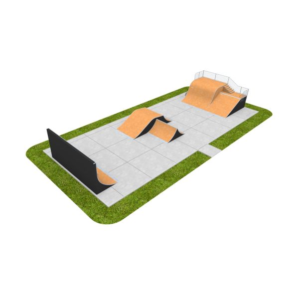 Skate Park 14 med ramper og forhindringer til skateboarding