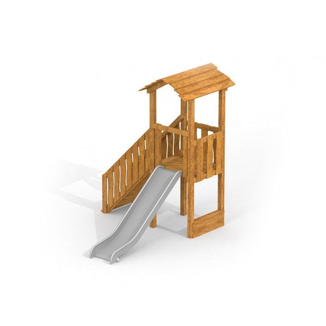 Logo Uvala legehus med rutsjebane i træ til legepladsen