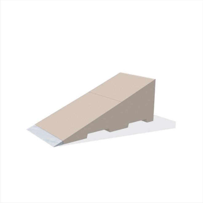 Beige 'Skate Bank II' skateboardrampe i slank design