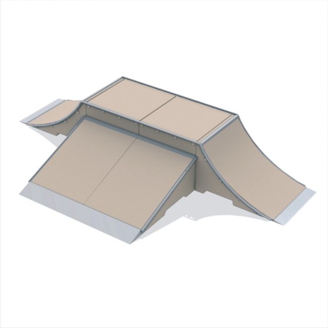 Combination 20 skatepark modul med gummibelagt overflade