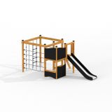 Lille Jungle Natur - Legehus med rutsjebane og klatrenet