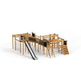 Borgen Natur - Klatrestativ med rutsjebane