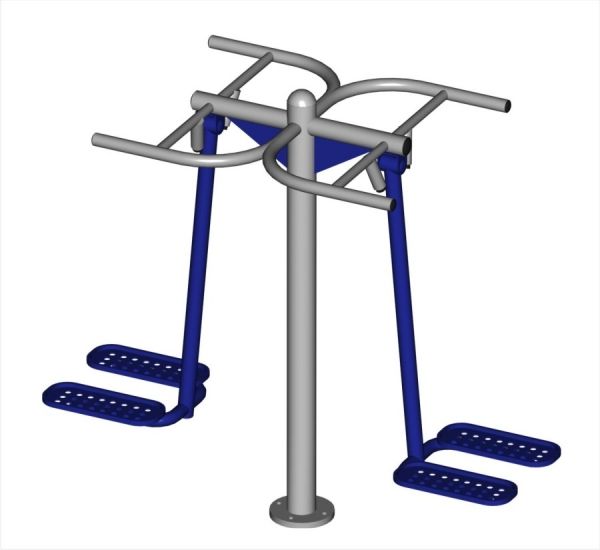 Render isometric view of Double Ski Trainer