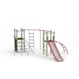 Sværdfisken – Klatrestativ i stål med rutsjebane