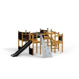 Aztec Natur II - Klatretårn med rutsjebane og snoet klatrevæg