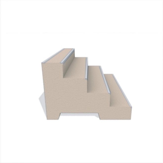 Stairs designet til børnelegepladser, der viser tre trin i holdbart materiale.
