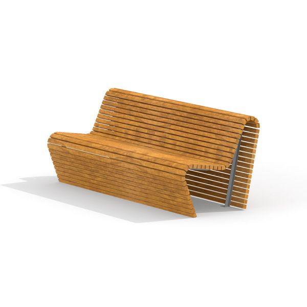 Sofa Wave udendørs bænk i lærk med moderne design