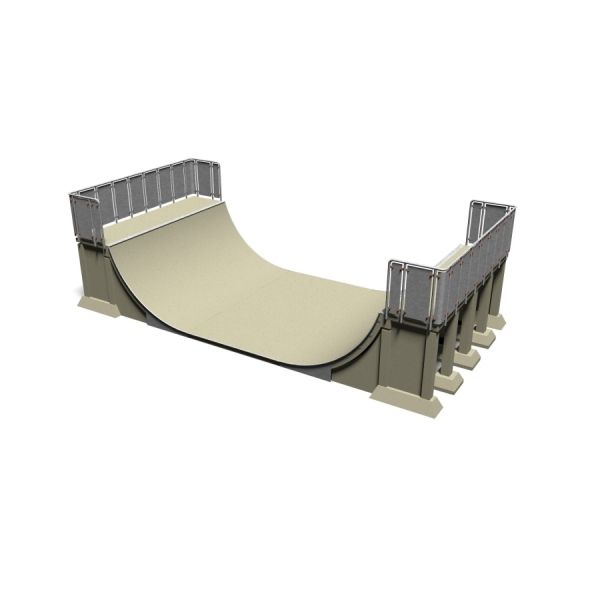 Fun Ramp Big skatepark rampe med gelændere