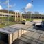 Double Quarter Pipe placeret i en udendørs træningspark
