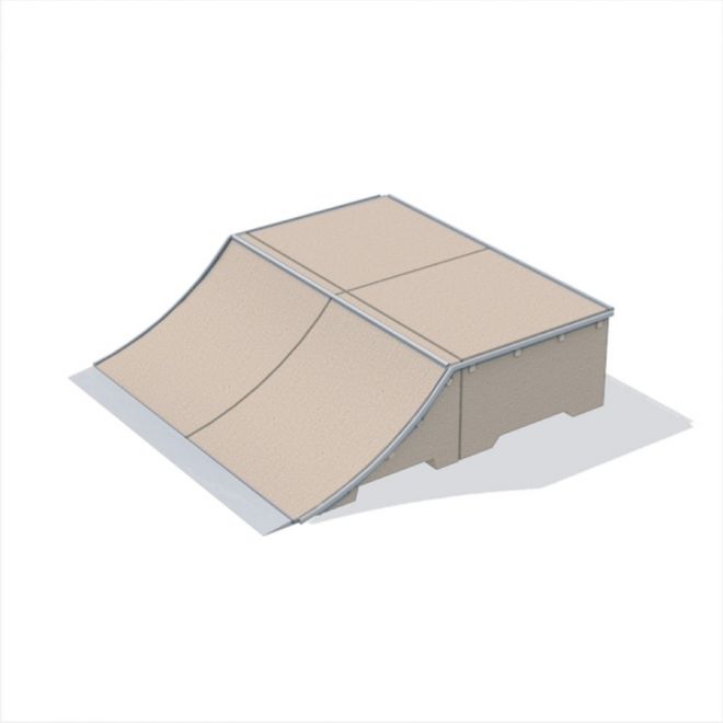 Double Quarter Pipe skateboardrampe til freestyle sport