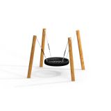 Robiniegyngestativ med fugleredegynge 90 cm og 4 stolper