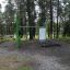 Informationstavle NAF installeret i skovområde med fitnessredskaber